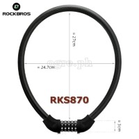 RKS870 5-Digit Combination Code 870mm Anti-Theft  Cable Lock