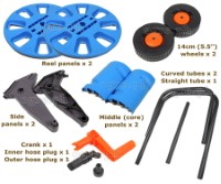 D0036 Portable Free Standing Garden Hose Cart with Wheels (for 1/2” x 50m Hose)