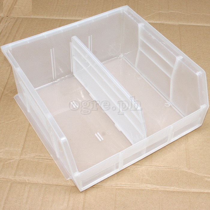 3J-712 Clear Stackable Storage Bin Large ( 11 x 11 x 4.9 inches )