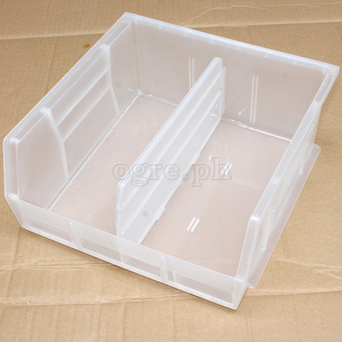 3J-712 Clear Stackable Storage Bin Large ( 11 x 11 x 4.9 inches )