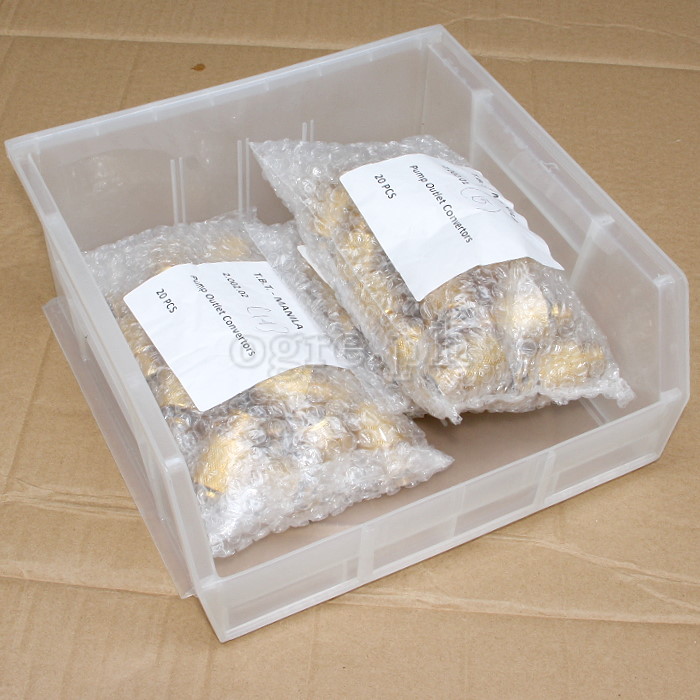 3J-712 Clear Stackable Storage Bin Large ( 11 x 11 x 4.9 inches )
