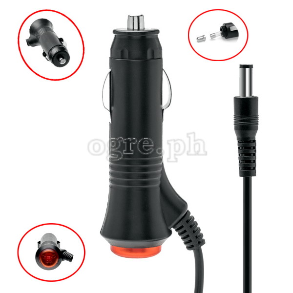 DCA-01S 12V DC Car Adapter with 5.5 Male Plug with Switch