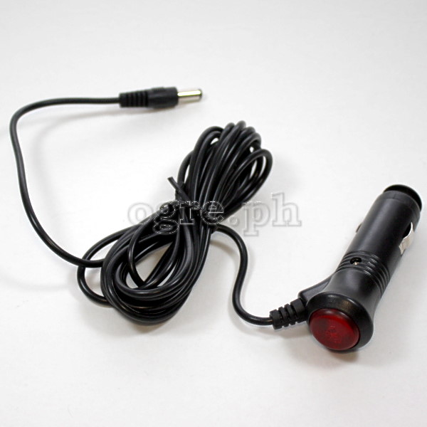 DCA-01S 12V DC Car Adapter with 5.5 Male Plug with Switch
