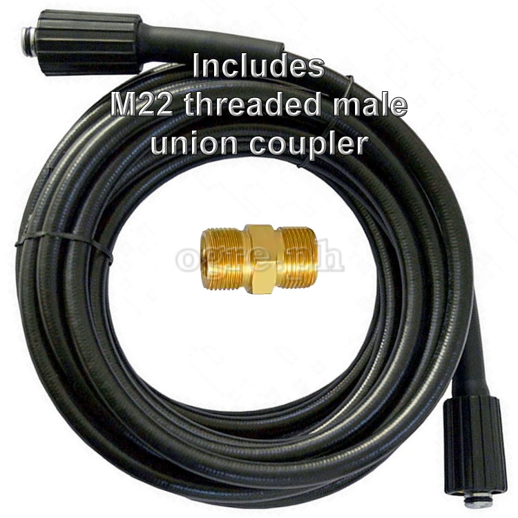 PWH-01 Replacement 10 / 15 meters Pressure Washer Extension Hose with 2 x M22F Fittings (220 bar / 3200 psi )