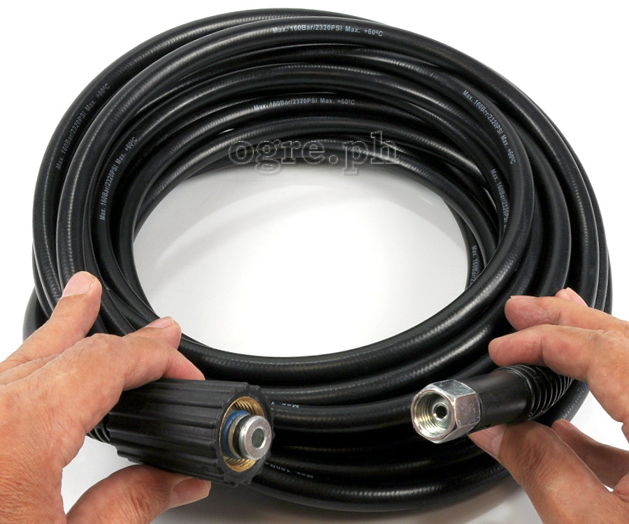 PWH-02 Replacement 6 / 10 / 15 meters Pressure Washer Hose M22F x M14F Threaded Fittings for Ryobi/Hitachi