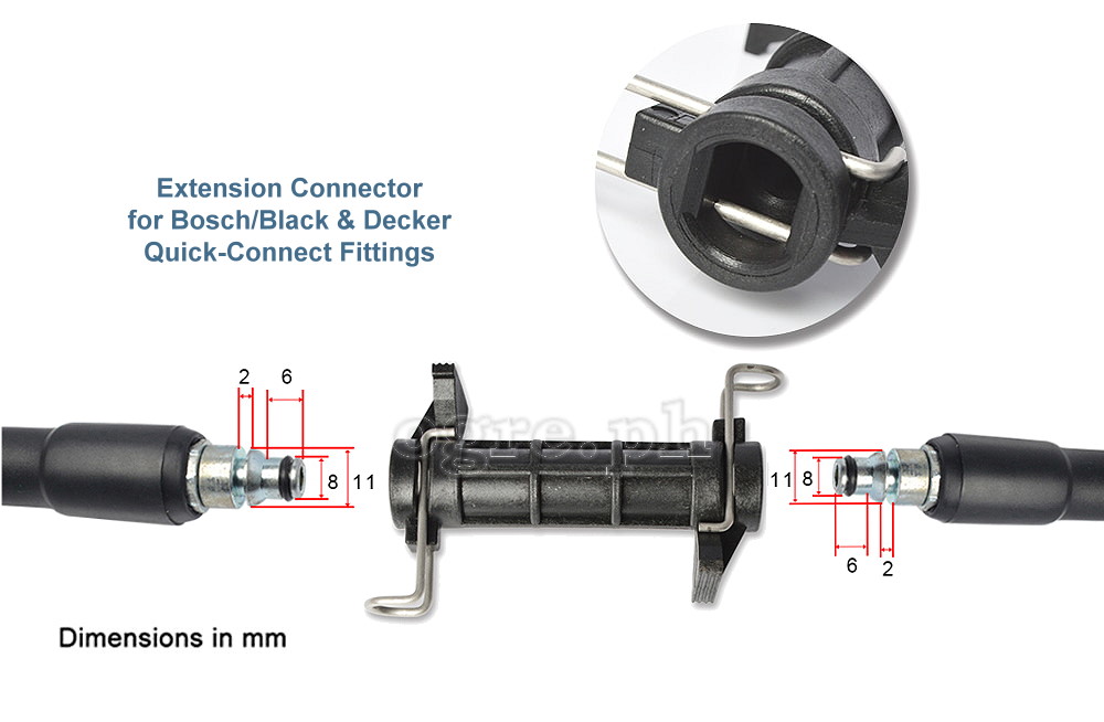 PWH-03EC Extension Connector for Bosch Pressure Washer Hose