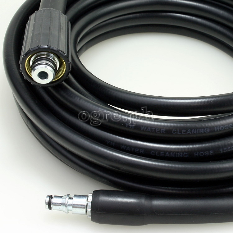 PWH-09 Replacement 6 / 10 / 15 meters Pressure Washer Hose for AR / Kawasaki (M22 x Quick-Connect)