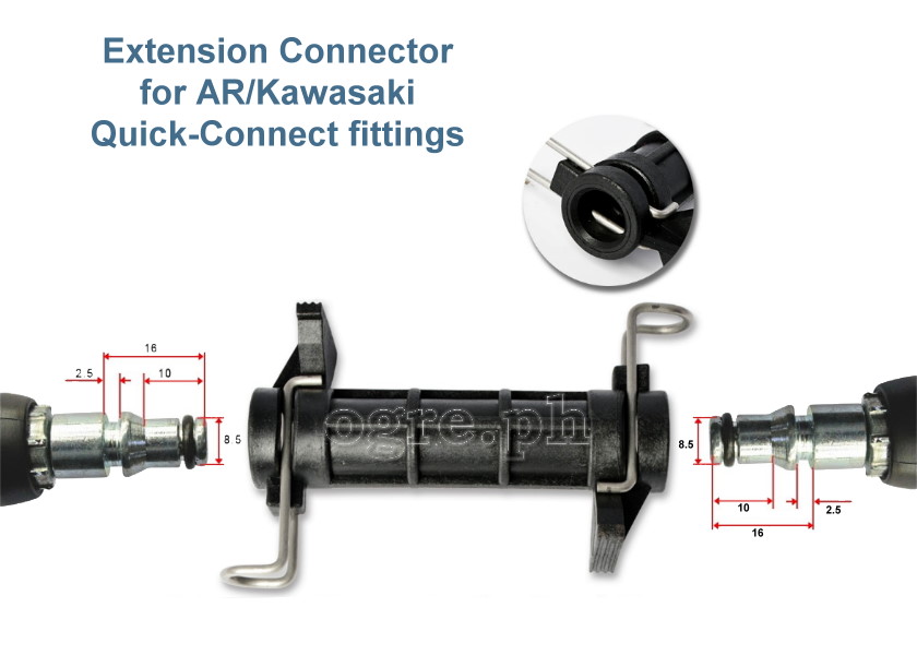 PWH-13EC Extension Connector for AR/Kawasaki/Fujihama Pressure Washer Hose