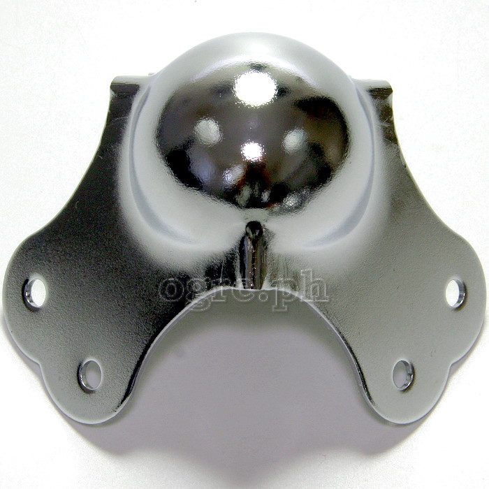 BC01 Flight Case Large Ball Corner, 6 Holes, 80*64mm, Chrome, Set of 4
