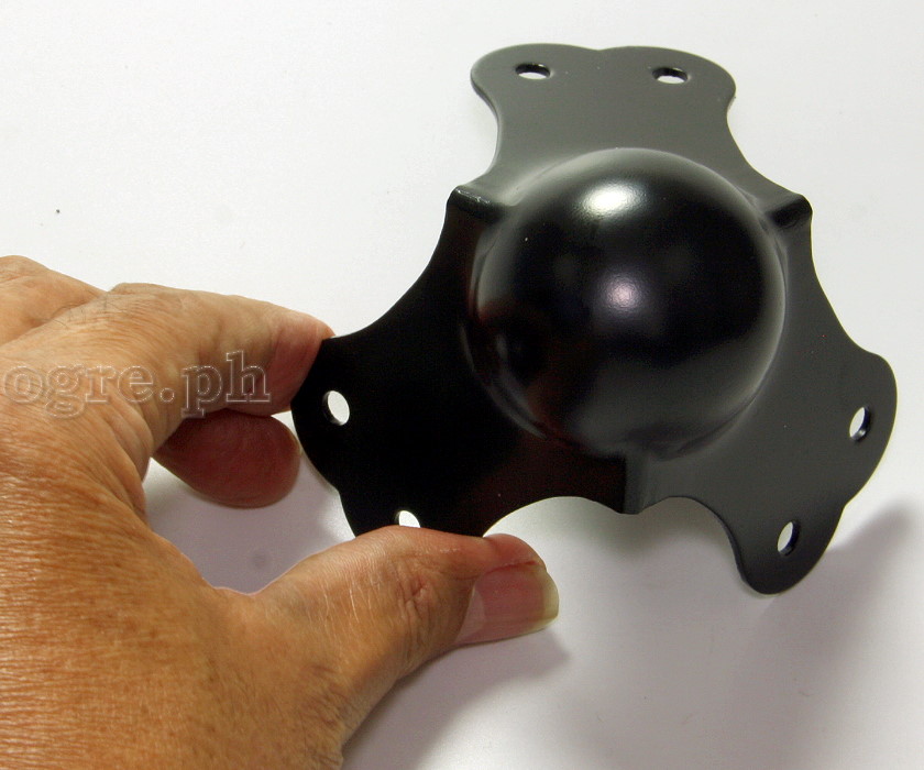 BC01-B Flight Case Large Ball Corner, 6 Holes, 80*64mm, Black, Set of 4