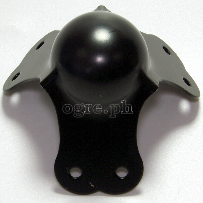 BC01-B Flight Case Large Ball Corner, 6 Holes, 80*64mm, Black, Set of 4