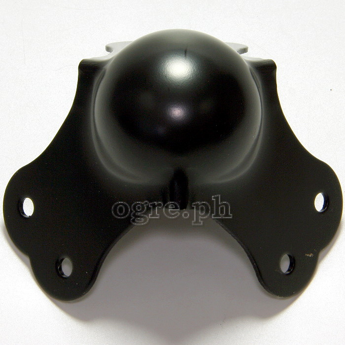 BC01-B Flight Case Large Ball Corner, 6 Holes, 80*64mm, Black, Set of 4