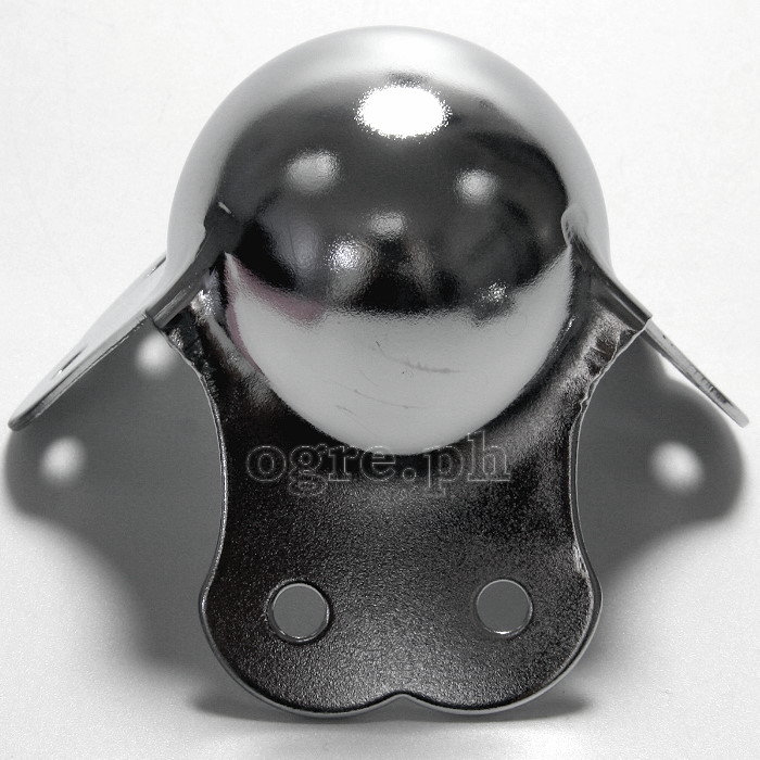 BC02 Flight Case Medium Ball Corner, 6 Holes, 65*53mm, Chrome, Set of 4