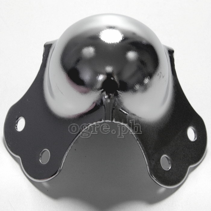 BC02 Flight Case Medium Ball Corner, 6 Holes, 65*53mm, Chrome, Set of 4