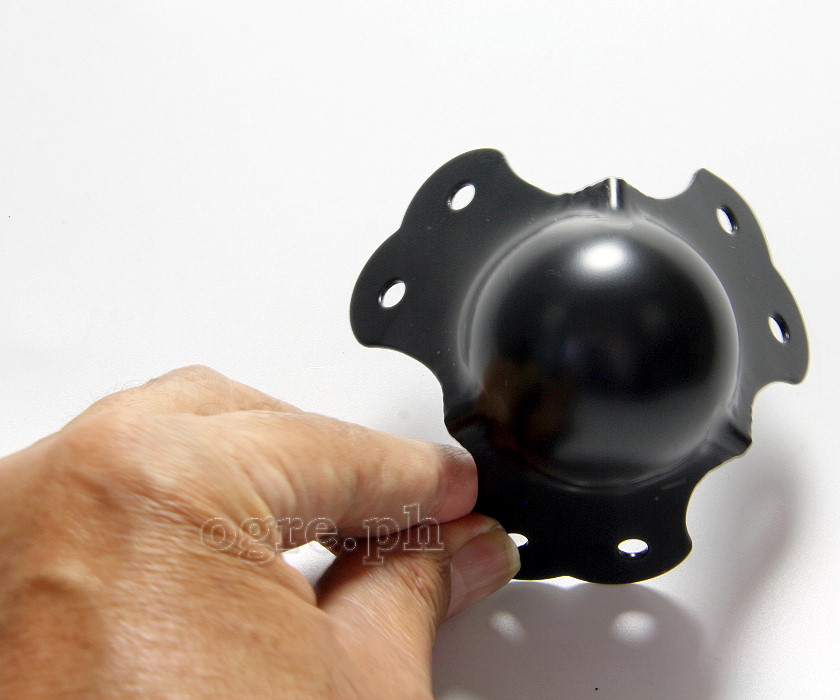 BC02-B Flight Case Medium Ball Corner, 6 Holes, 65*53mm, Black, Set of 4