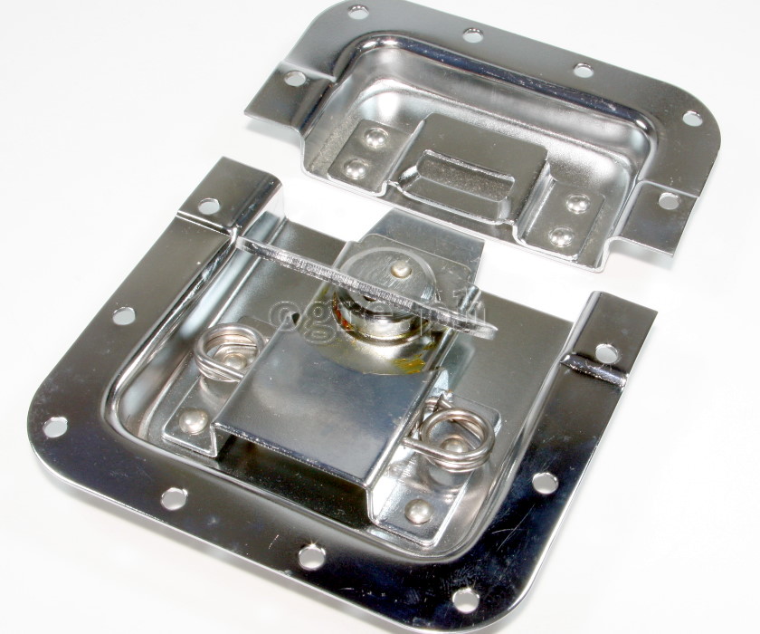 BL01D Flight Case Large Butterfly Latch, Spring-Loaded, 127mm x 173mm, 12.5mm Offset, 15mm Recess