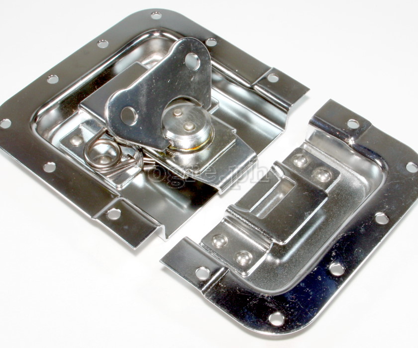 BL01D Flight Case Large Butterfly Latch, Spring-Loaded, 127mm x 173mm, 12.5mm Offset, 15mm Recess