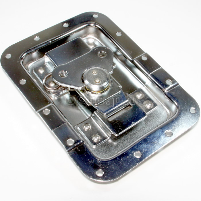 BL01D Flight Case Large Butterfly Latch, Spring-Loaded, 127mm x 173mm, 12.5mm Offset, 15mm Recess