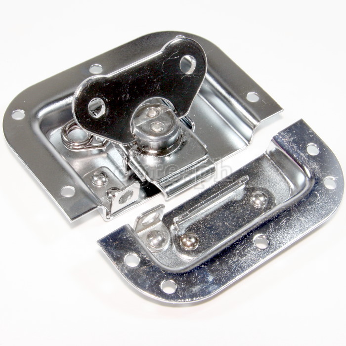 BL02-L Flight Case Medium Butterfly Latch, 102mm x 109mm, with Padlock Hook, 12mm Recess