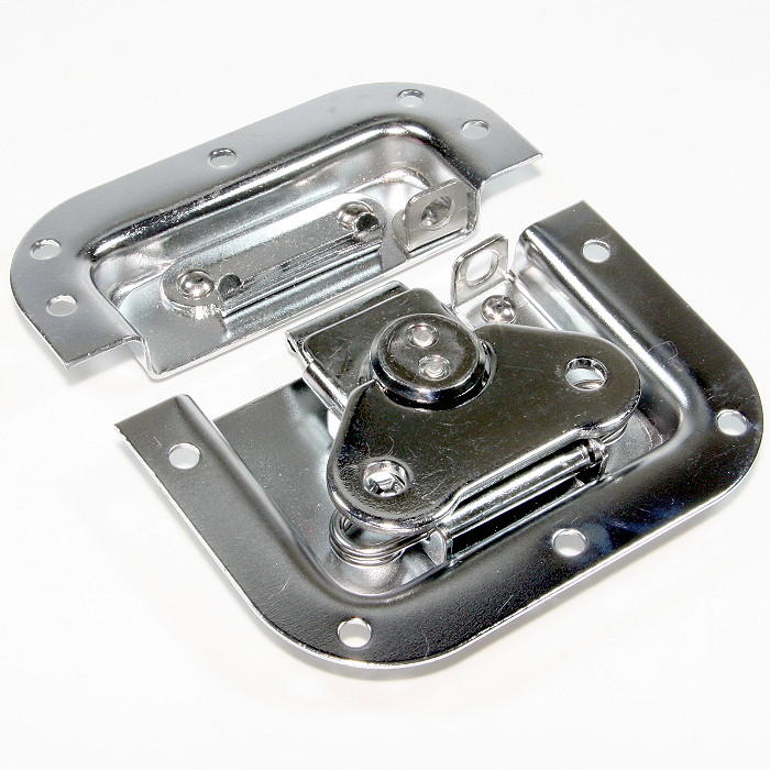 BL02-L Flight Case Medium Butterfly Latch, 102mm x 109mm, with Padlock Hook, 12mm Recess