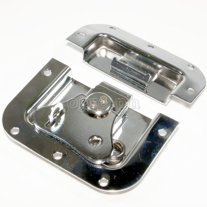 BL02C-L Flight Case Medium Butterfly Latch, 105mm x 112mm, with Padlock Hook, 12mm Recess