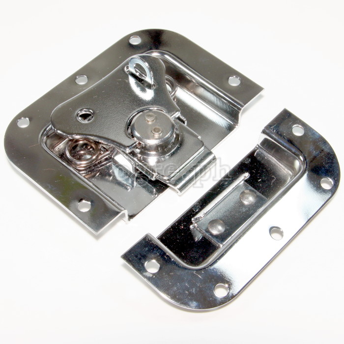 BL02C-L Flight Case Medium Butterfly Latch, 105mm x 112mm, with Padlock Hook, 12mm Recess