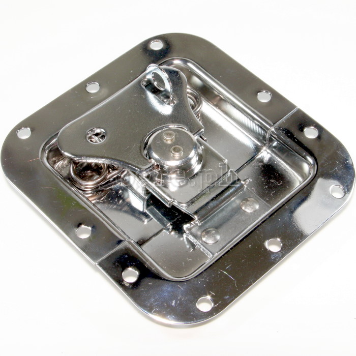 BL02C-L Flight Case Medium Butterfly Latch, 105mm x 112mm, with Padlock Hook, 12mm Recess