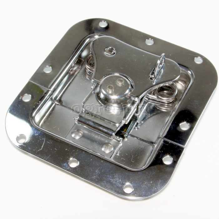 BL02C-L Flight Case Medium Butterfly Latch, 105mm x 112mm, with Padlock Hook, 12mm Recess