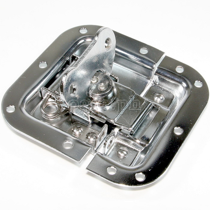 BL02D-L Flight Case Medium Butterfly Latch, 102mm x 109mm, with Padlock Hook, 12mm Recess