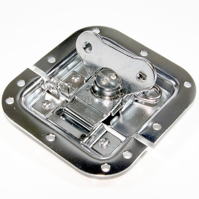 BL02D-L Flight Case Medium Butterfly Latch, 102mm x 109mm, with Padlock Hook, 12mm Recess