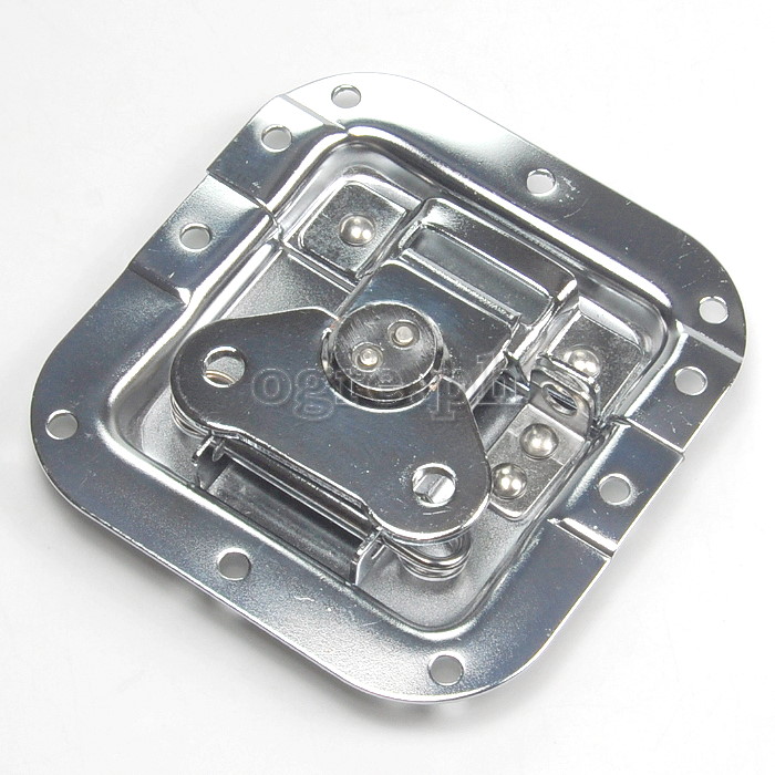 BL02E-L Flight Case Medium Butterfly Latch, w/ Offset w/ Padlock Hook, 105mm x 112mm Chrome
