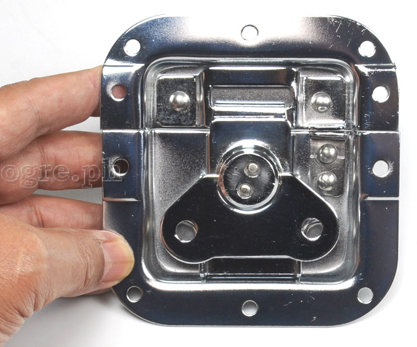BL02E-L Flight Case Medium Butterfly Latch, w/ Offset w/ Padlock Hook, 105mm x 112mm Chrome