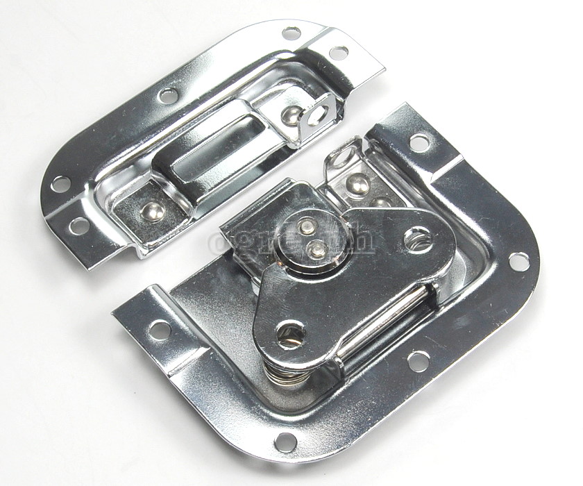 BL02E-L Flight Case Medium Butterfly Latch, w/ Offset w/ Padlock Hook, 105mm x 112mm Chrome