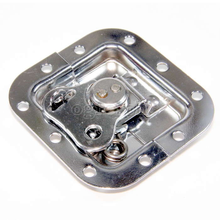 BL03-L Flight Case Small Butterfly Latch, 77mm x 82mm, with Padlock Hook, 10mm Recess