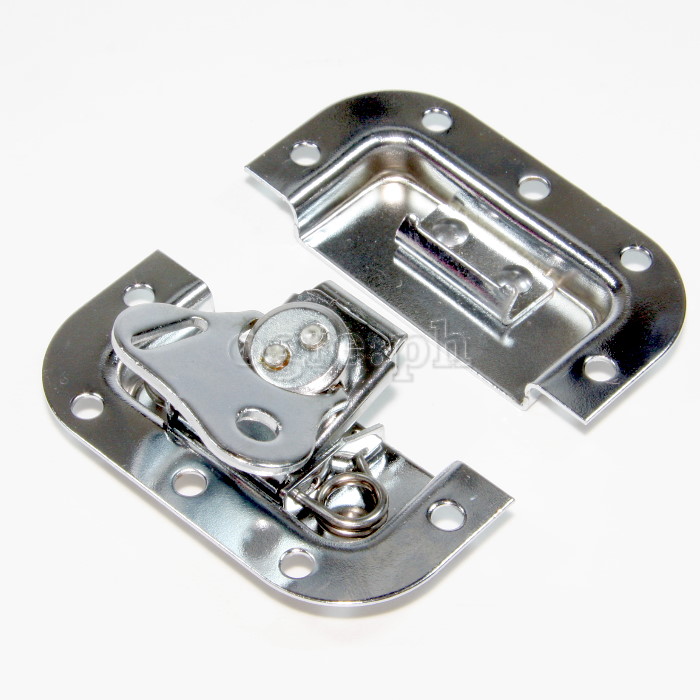 BL03-L Flight Case Small Butterfly Latch, 77mm x 82mm, with Padlock Hook, 10mm Recess