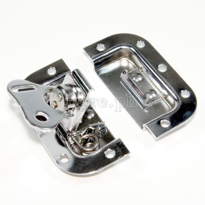 BL03-L Flight Case Small Butterfly Latch, 77mm x 82mm, with Padlock Hook, 10mm Recess