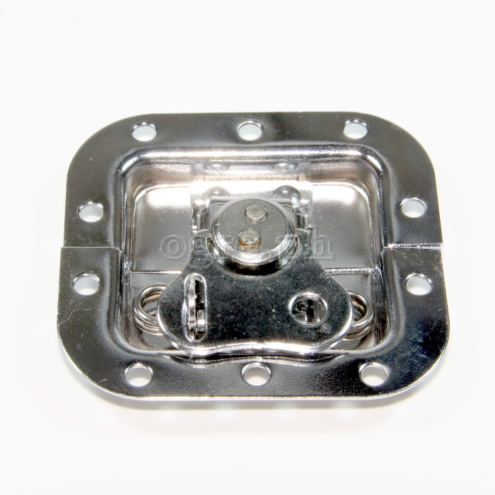 BL03-L Flight Case Small Butterfly Latch, 77mm x 82mm, with Padlock Hook, 10mm Recess