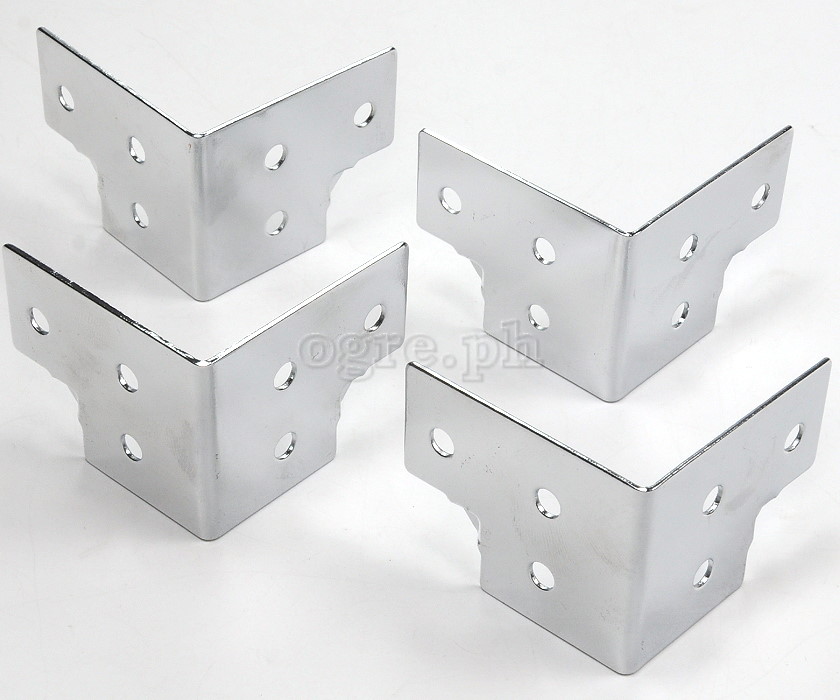 F0430N Flight Case Small Corner Brace Protector 48*38mm, Chrome, Set of 4