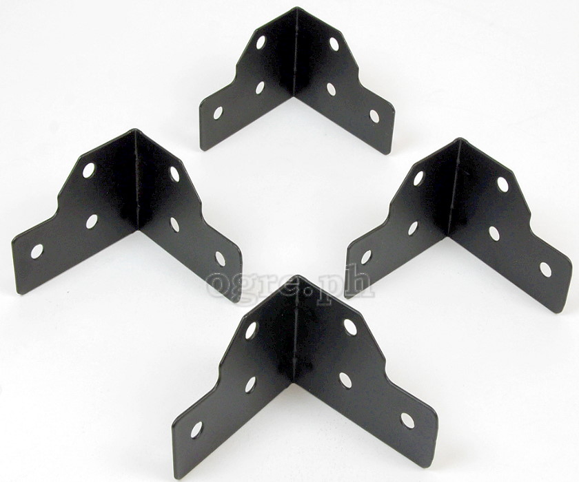 F0535-B Flight Case Medium Corner Brace Protector 53*40mm, Black, Set of 4