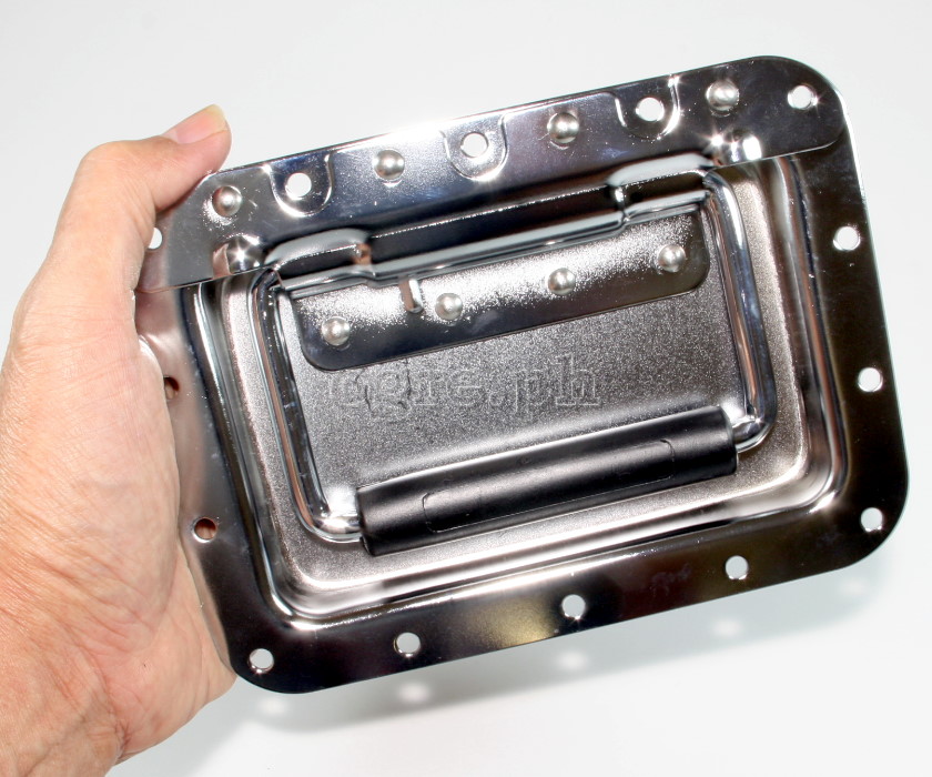 H01 Flight Case Large Recessed Handle with Rubber Grip, 178 x 128mm, 16mm Recess