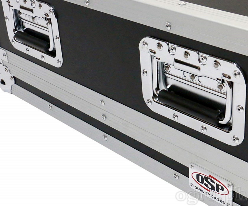 H02B Flight Case Medium Recessed Handle with Rubber Grip, 162 x 108mm, 10mm Recess, Chrome