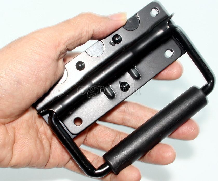 H03P-B Flight Case Small Surface Handle with Grip, 122 x 86mm Black, Set of 2