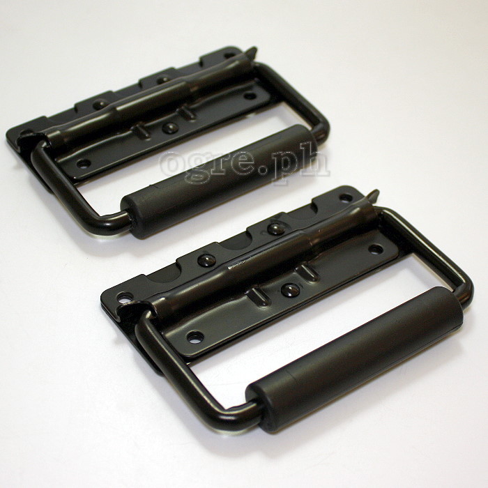 H03P-B Flight Case Small Surface Handle with Grip, 122 x 86mm Black, Set of 2