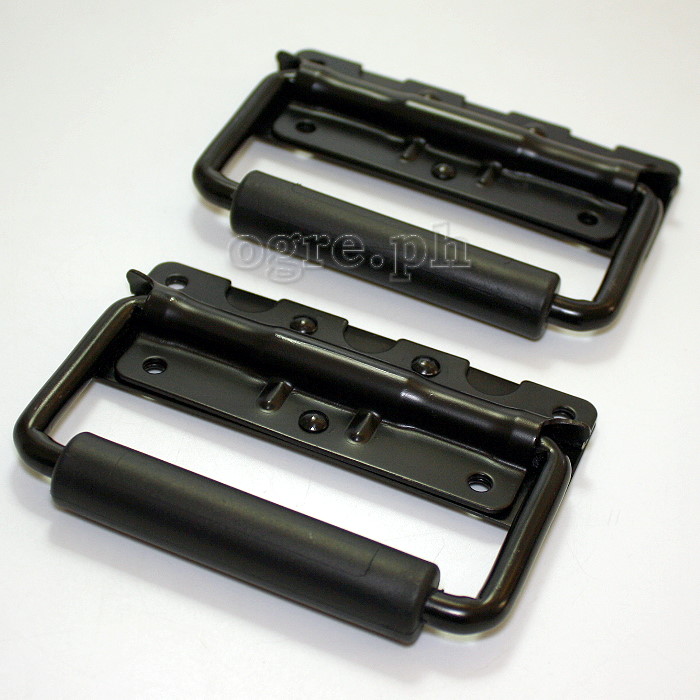 H03P-B Flight Case Small Surface Handle with Grip, 122 x 86mm Black, Set of 2