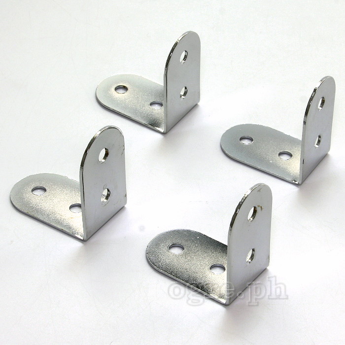 HC01 Flight Case Small Corner Brace Protector 40*25mm, Chrome, Set of 4