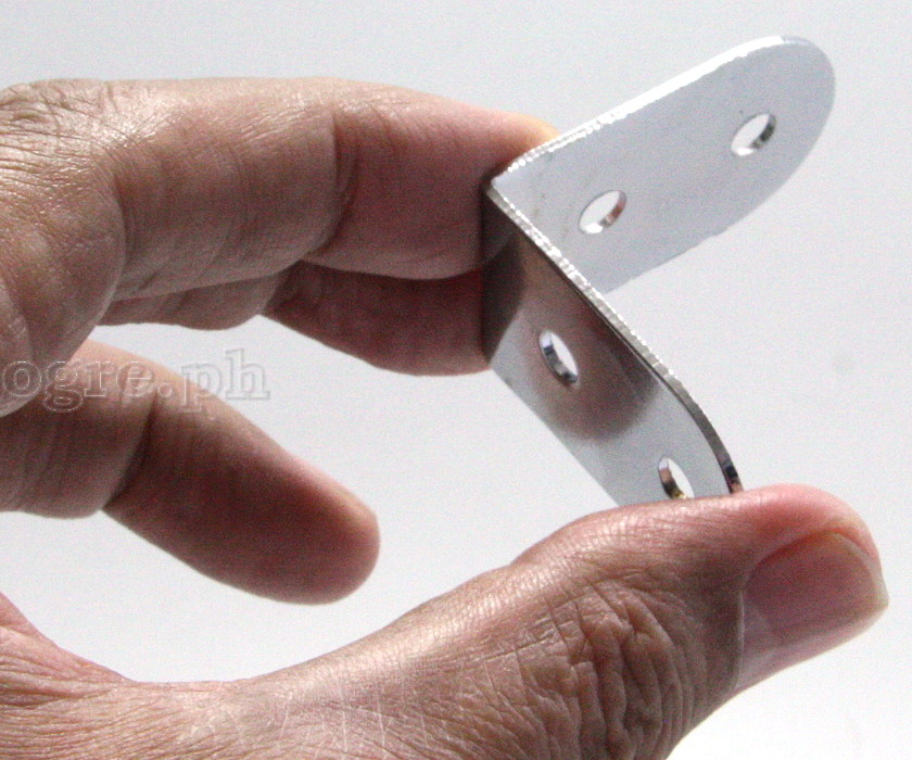 HC01 Flight Case Small Corner Brace Protector 40*25mm, Chrome, Set of 4