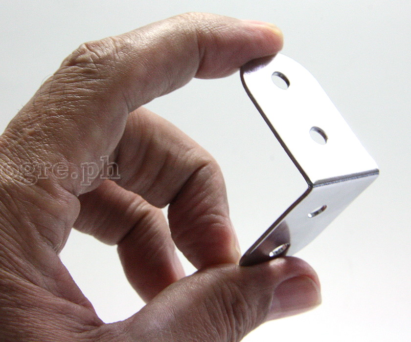 HC01 Flight Case Small Corner Brace Protector 40*25mm, Chrome, Set of 4