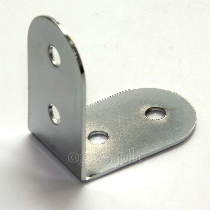 HC01 Flight Case Small Corner Brace Protector 40*25mm, Chrome, Set of 4