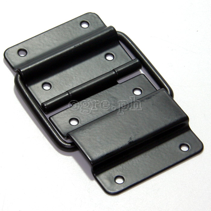 HS01-B Flight Case Small Stop Hinge, 48x87mm, Black, Set of 2