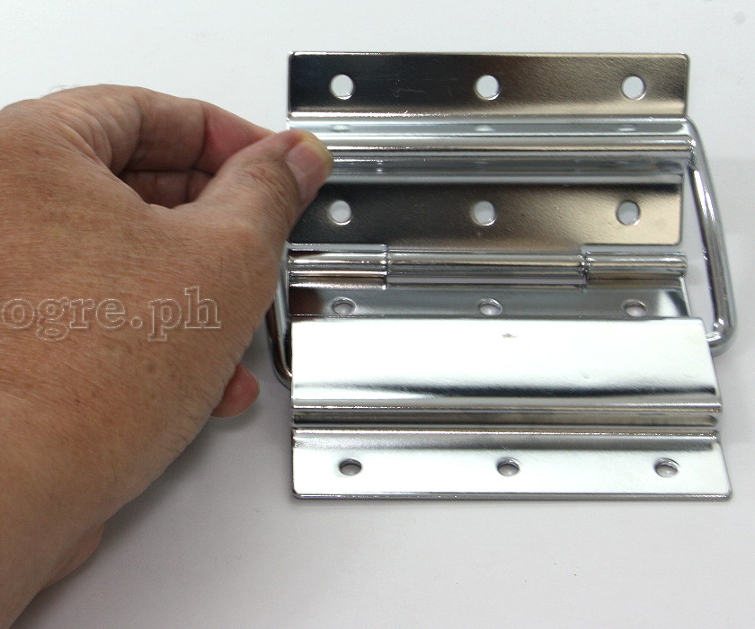 HS05 Flight Case Medium Stop Hinge, 71x110mm, Chrome, Set of 2